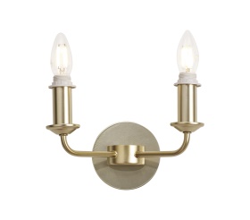 D0683  Banyan Switched Wall Lamp 2 Light Champagne Gold
